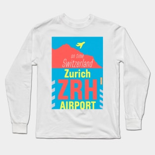 Airport Zurich ZRH Long Sleeve T-Shirt